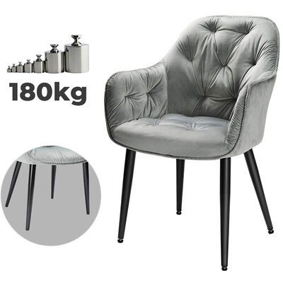 Luxury Colorful Nordic Dining Chair Sets Button Padded Accent Armchair