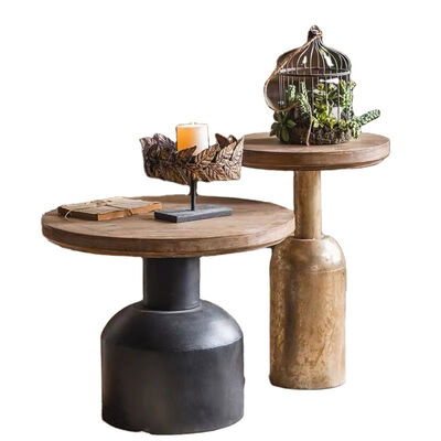 Antique Hand Carved Luxury Center Table 8.5kg Decorative Solid Wood Round