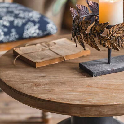 Antique Hand Carved Luxury Center Table 8.5kg Decorative Solid Wood Round