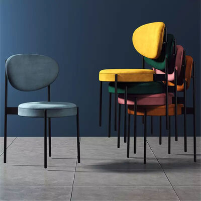 Elegant Iron Metal Base Dining Chair Hotel Banquet Restaurant Leisure Chairs