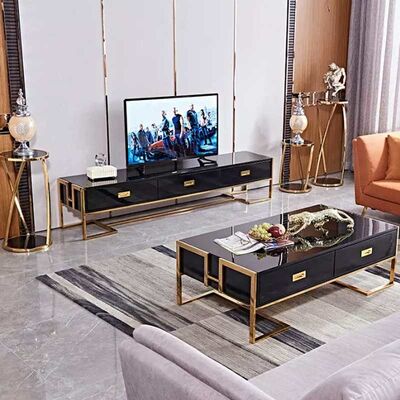 Modern Luxury TV Stand Center Table With Storage Drawer Home Furniture