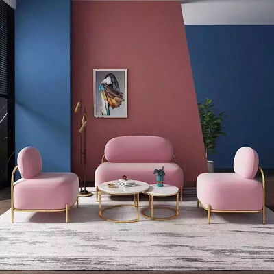 Round Leisure Sectional Couch Set Modern Design Cum Fabric