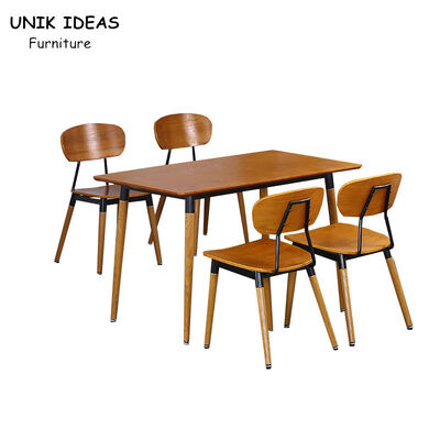 Good price Industrial Bent Plywood Coffee Shop Dining Chair Set Simple Design Fast Food Restaurant Furniture online