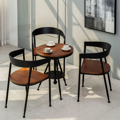 Pub Restaurant Rustic Cafe Table And Chairs 4 Piece Bistro Set Wooden Round