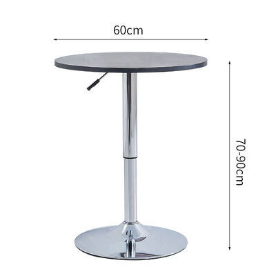 80 X 80 60 X 60 Adjustable Height Bistro Table Bar Pub MDF Round Swivel High
