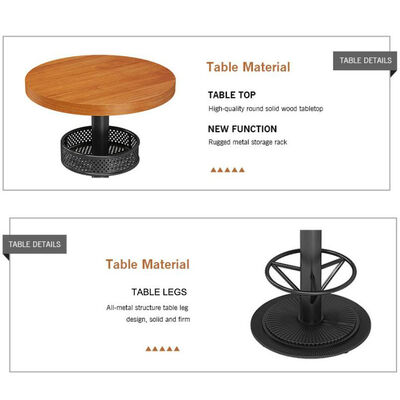 Breakfast Bistro Bar Tables Outdoor Modern High Stool Music Dining  65cm