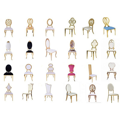 King Wedding Banquet Chairs High Back Decor Backrest Golden Leisure 52x55x112cm
