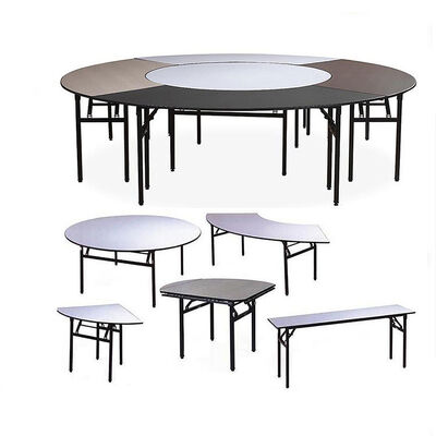 Plywood Crescent Banquet Folding Table And Chairs Arc Shaped Corner 6ft 8 Ft