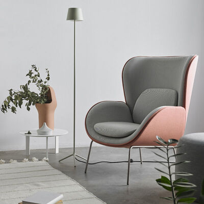 High Back Sofa Single Seater Chair Bed Black Wingback Fabric Living Room 99CM