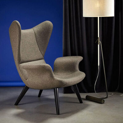 Butterfly Upholstered Chair Single Seater Sofa With High Back Armrest 100cm