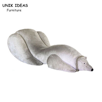 Cream Teddy Bear Fabric Chair Armchair Lounge Accent Living Room Italian