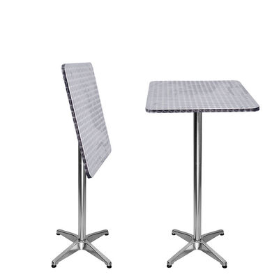 Square Foldable Bar Height Table Indoor Outdoor Pub High Bistro Bar Table