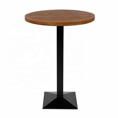 Fireproof Wooden Top Bistro Bar Tables Square NO Folded Dining Room Furniture