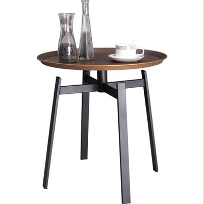 Round Corner Coffee Center Table Home Furniture Minimalist Metal Tray