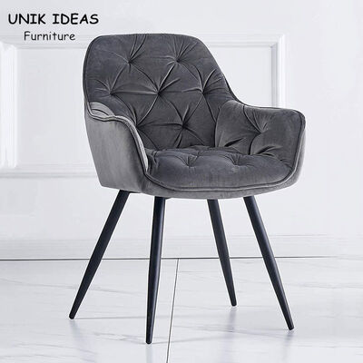 Good price Luxury Colorful Nordic Dining Chair Sets Button Padded Accent Armchair online