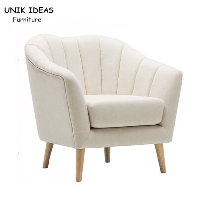 Good price Comfortable Fabric Single Seater Armchair KD Rubber Luxury Wooden online