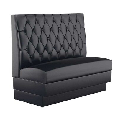 Good price Custom Restaurant Furniture Button Tufted Black Commercial Booth Seathing online