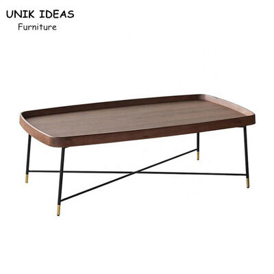Good price Industrial Wooden Rectangular Coffee Side Table Set Walnut Color online