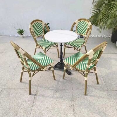 Good price Outdoor Cafe Dining Waterproof Garden Chairs Furniture French Rattan online