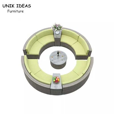 Good price Outdoor Round Shaped Woven Rattan Sofa Garden Leisure Rust Resistant Waterproof Sofa Set online