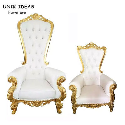 Good price Royal High Back King Throne Chairs Wedding Rental Bride And Groom Sofa Chair online