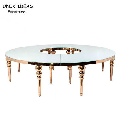 Good price Luxury Stainless Wedding Round Dining Table For Banquet Event Wedding Furniture online