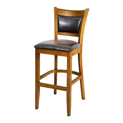 Good price Restaurant Furniture High Chair Japanese Style Bar Counter Chair Solid Wood Bar Stool With Leather online