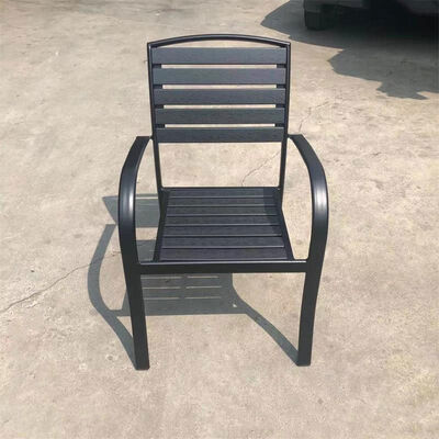 Good price Plastic Wood Cast Aluminum Modern Cafe Dining Table and Chairs Patio Outdoor Furniture online
