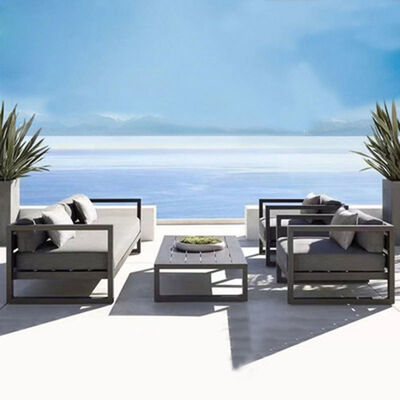 Good price Sunscreen Waterproof Nordic Balcony Leisure Furniture Aluminum Alloy Outdoor Sofa Set online