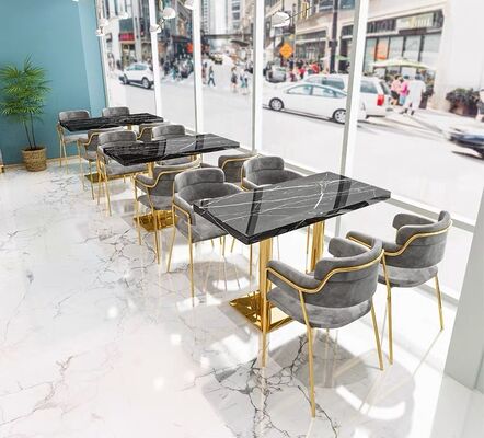 Good price Velvet Design Commercial Pub Hookah Lounge Restaurant Booth Sofa and Restaurant Table Chairs Set for Sale online