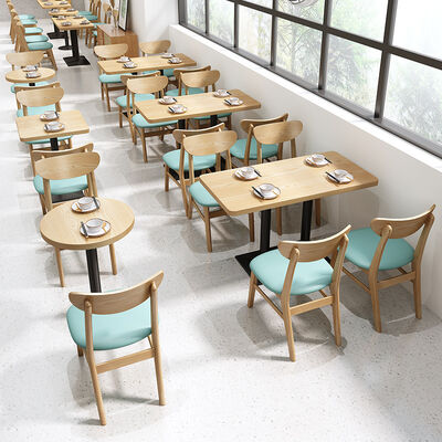 Good price Modern Restaurant Dining Table and Chairs Sets Solid Wood Coffee Crisps Chair Many Options online