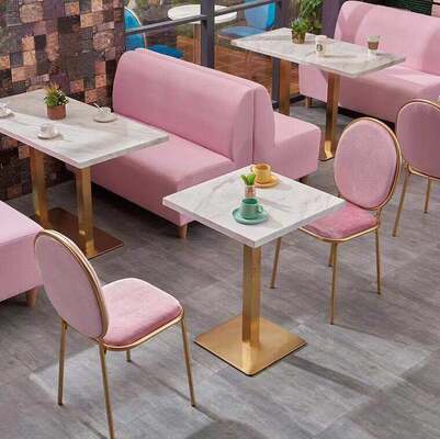 Good price Nordic Western Restaurant Artificial Marble Dining Table and Chair Sofa Sets online
