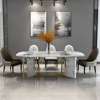 Good price 8 Seater Marble Luxury Dining Table And Chairs Italian Furniture Unik Ideas online