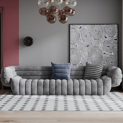 Good price Contemporary Upholstered Sofa Chaise Sleeper Convertible Couch Sofa Sectional Gray 4 Seater online