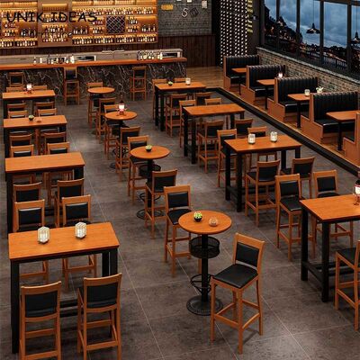 Good price Deck Outdoor Bistro Bar Tables Set Commune Industrial Style Wood online