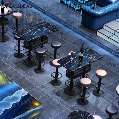 Good price Marble Outdoor Bistro Bar Tables And Chairs 140cm 150cm 160cm Night Bar KTV Music online