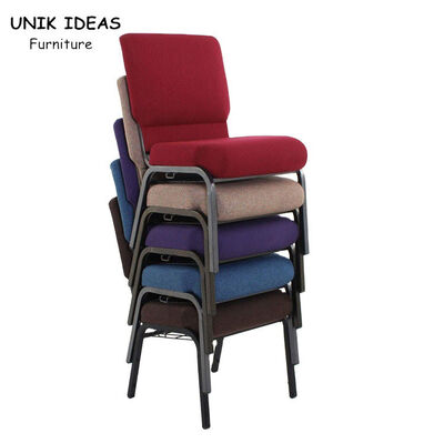 Good price Church Wedding Steel Banquet Chair Stackable Burgundy Banquet Chairs online