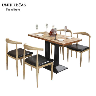 Good price Commercial Restaurant Dining Table And Chairs 130CM 140CM 150CM Single Side Booth online