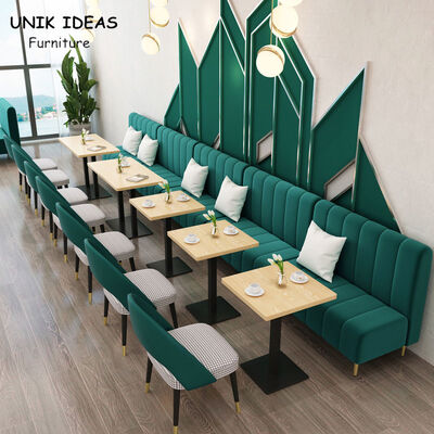 Good price Outdoor Velvet Restaurant Dining Table And Chairs Set Fabric 160cm 180cm Modern online
