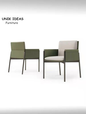 Good price Black Brown Saddle Minimalist Leather Dining Chair Metal Frame Side Chair Modern online