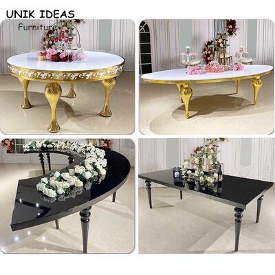 Good price 5 Foot 4 Foot Folding Banquet Table Chairs Wedding Stainless Steel online
