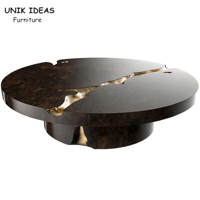 Good price 3ft 4ft Black White Round Natural Stone Top Coffee Tables For Kitchen Crack Italy online