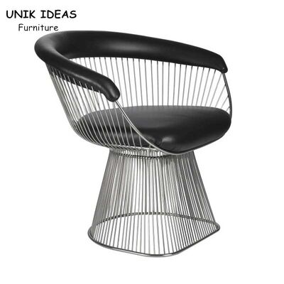 Good price VIP White Black Metal Mesh Dining Chairs Outdoor Luxury Lounge Waiting Room online