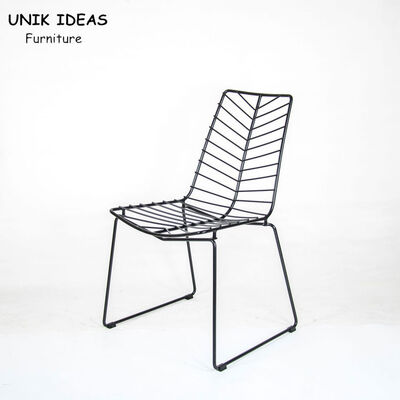 Good price Leaf Shaped Wire Mesh Dining Chairs Stacking Diamond Seat Cushion Unikideas online