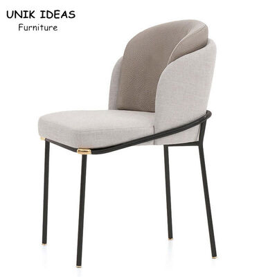 Good price Upholstered Metal Frame Dining Chairs Iron Legs Italian Design 530x590x830mm online