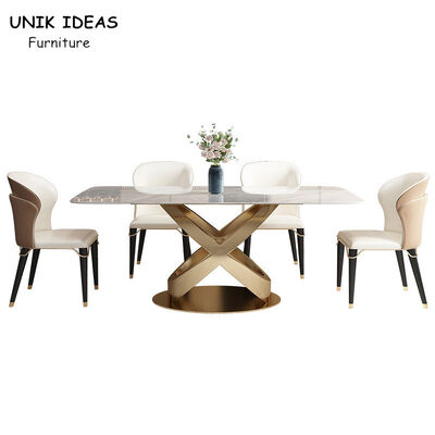 Good price Slate Rectangular Luxury Dining Table And Chairs 40mm Thickness Home Furniture online