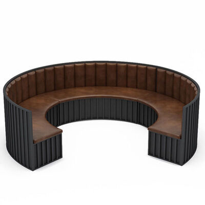 Good price Combination Leather Club Sofa Curved U Shaped Customized Metal Skeleton online