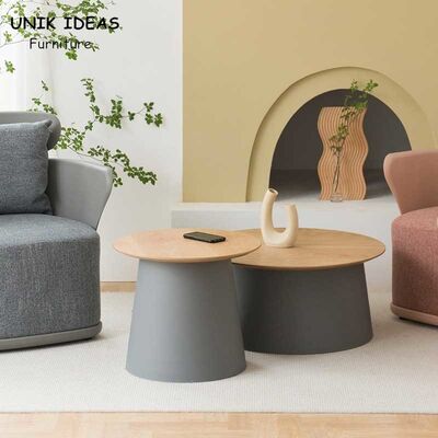 Good price Round Top MDF Coffee Table PP Plastic Base Home Side Center Table online
